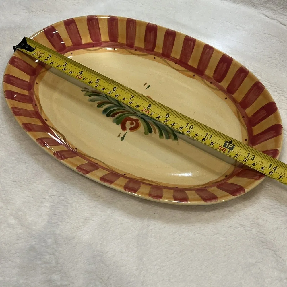 Southern Living Gail Pittman Handpainted Serving Platter Thanksgiving 14